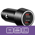 Antsig 40W 2-Port USB-C Car Charger with Power Delivery - Metal APCC36WCC