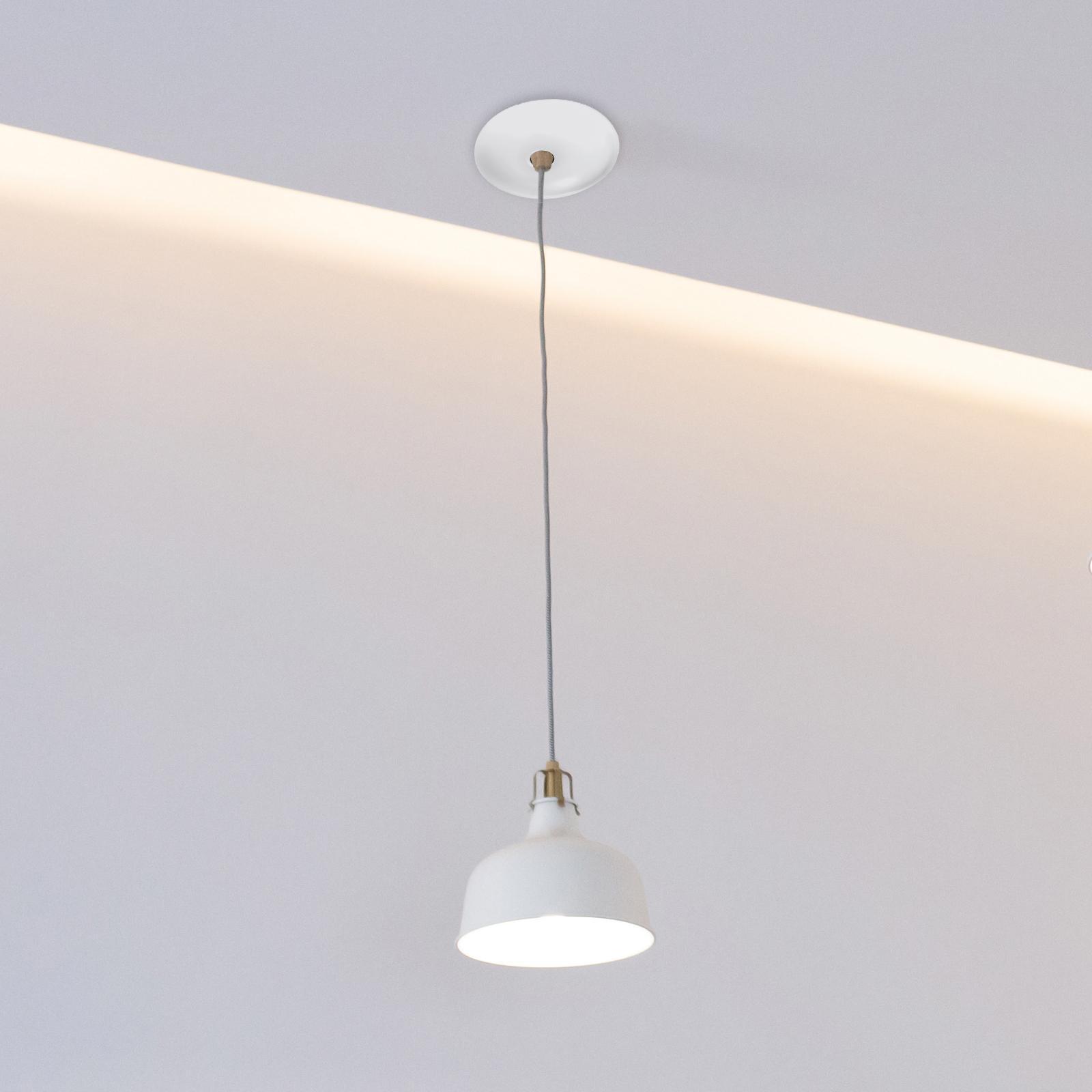 DETA Ceiling Rose 70mm White Polycarbonate 16A 500V Flexible Wiring 6315B