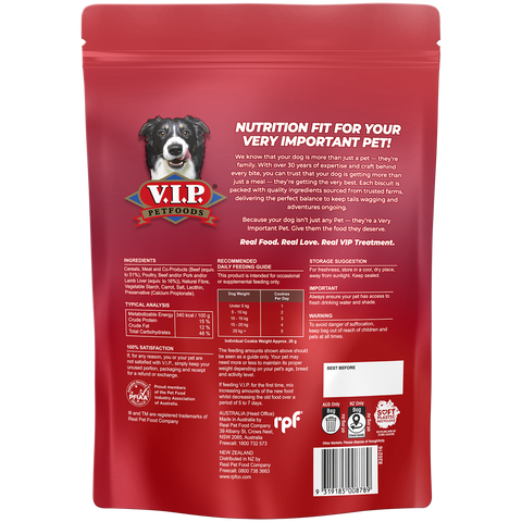 Vip Liver Dog Treat Biscuits - 800g - Beef & Air-Dried Liver - Australian Made - Nutritious Snack - SuperSaverAU - view 2
