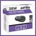 Antsig 38W 2 Port USB Car Charger - Fast Charging - Metal Housing - 25mm x 60mm - SuperSaverAU - view 3