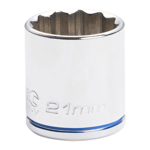 Kincrome Socket - 21mm - Chrome Vanadium Steel - Rust Resistant - SuperSaverAU - view 1