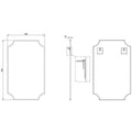 Turner Hastings Claremont Framed Bathroom Mirror 800mm x 500mm - Brushed Brass Finish - CL402MR-BB