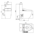 Toto Elong Back To Wall Smart Toilet Suite - Gloss White, C2 Washlet, EWATER+ Wand, Air Drying - ELONGBTWC2