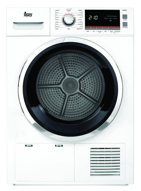 Teka 7kg Heat Pump Dryer - 6 Star Energy Rating - Sensor Drying - Delay Start - White - THPD70