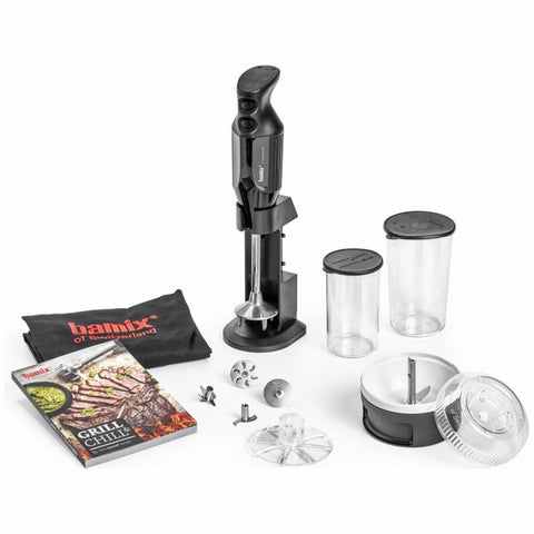 Bamix Grill & Chill BBQ immersion blender 200W - Black - Mincing blade, stand and cookbook - 76075