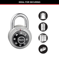 Master Lock 48mm Combination Padlock, Stainless Steel Body, Hardened Steel Shackle