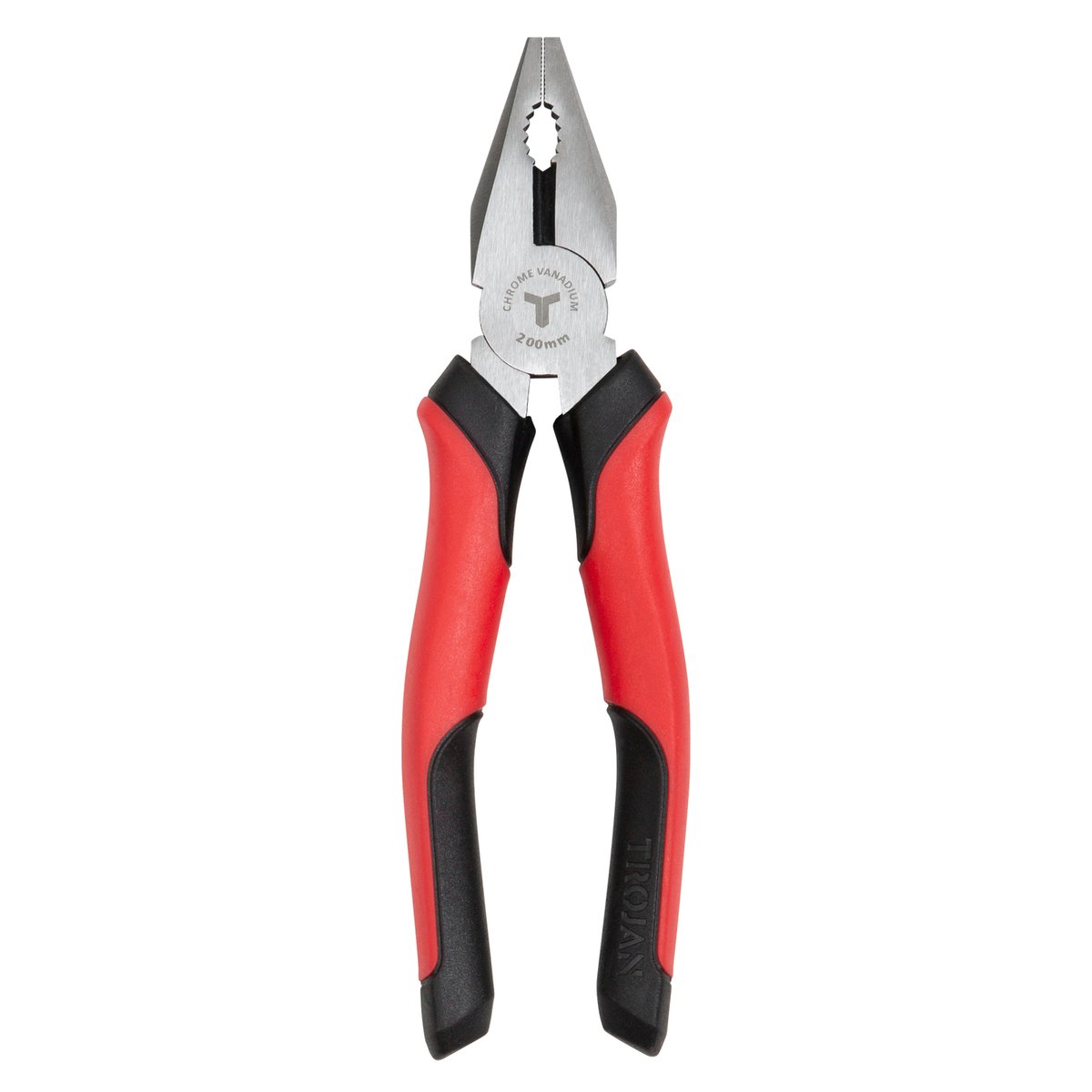 Trojan 200mm Combination Plier - Chrome Vanadium Steel - Red and Black - SuperSaverAU - view 2