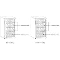 Cantina 56 Bottle Single Zone Freestanding Wine Cabinet - Black Finish, Glass Door, 124L - CCWFS56B