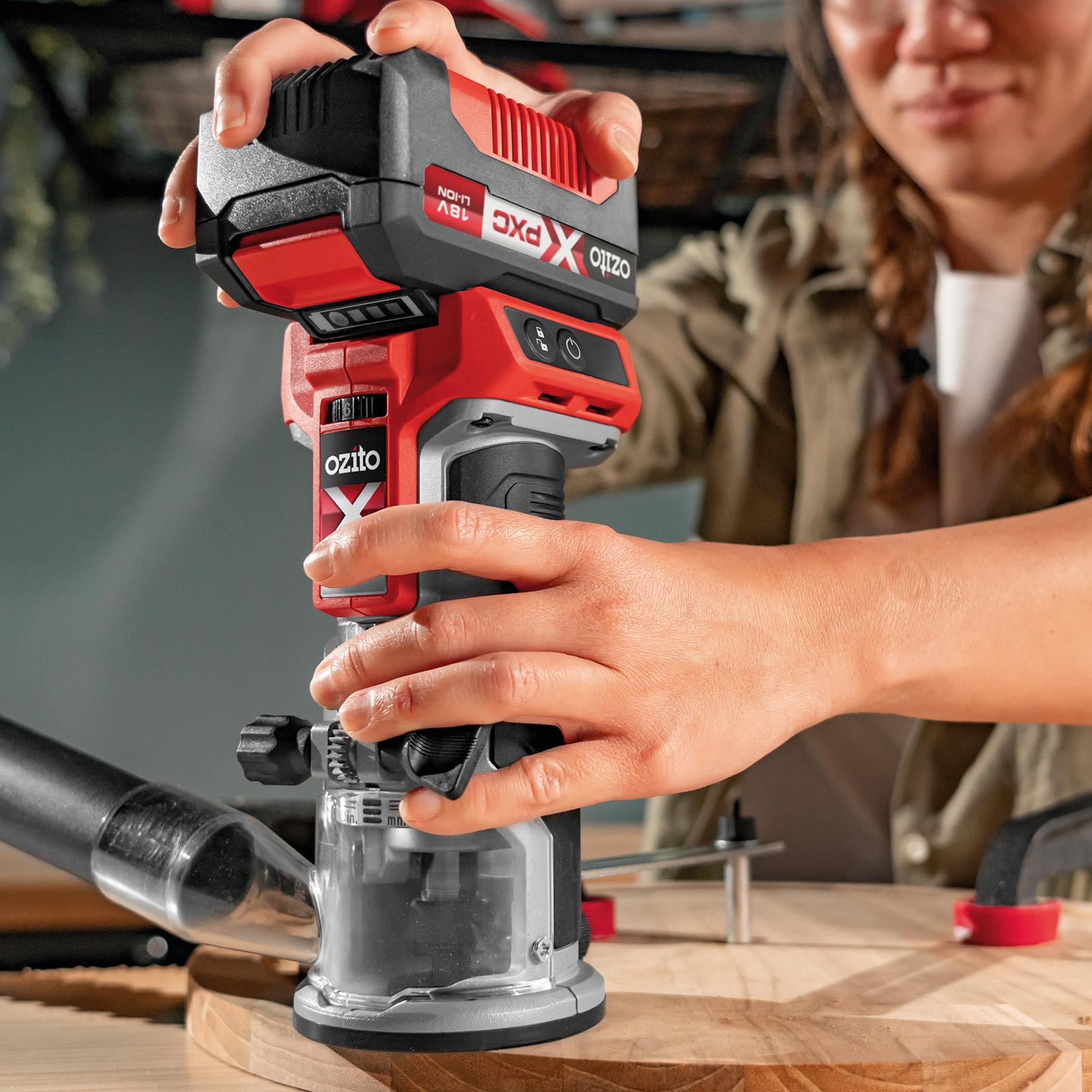 Ozito PXC 18V Brushless Cordless Trim Router 30000 RPM - Skin Only PXBLTS-018