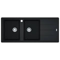 Franke Basis double bowl topmount sink - right hand drainer - Onyx Fragranite - BFG621ONRHD-B