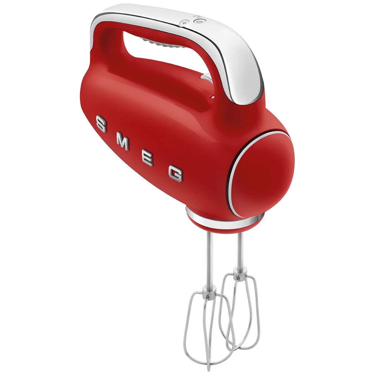 Smeg 50s Retro Style Hand Mixer - 250W, 9 Speeds Plus Turbo, Backlit LED Display, Red - HMF01RDAU