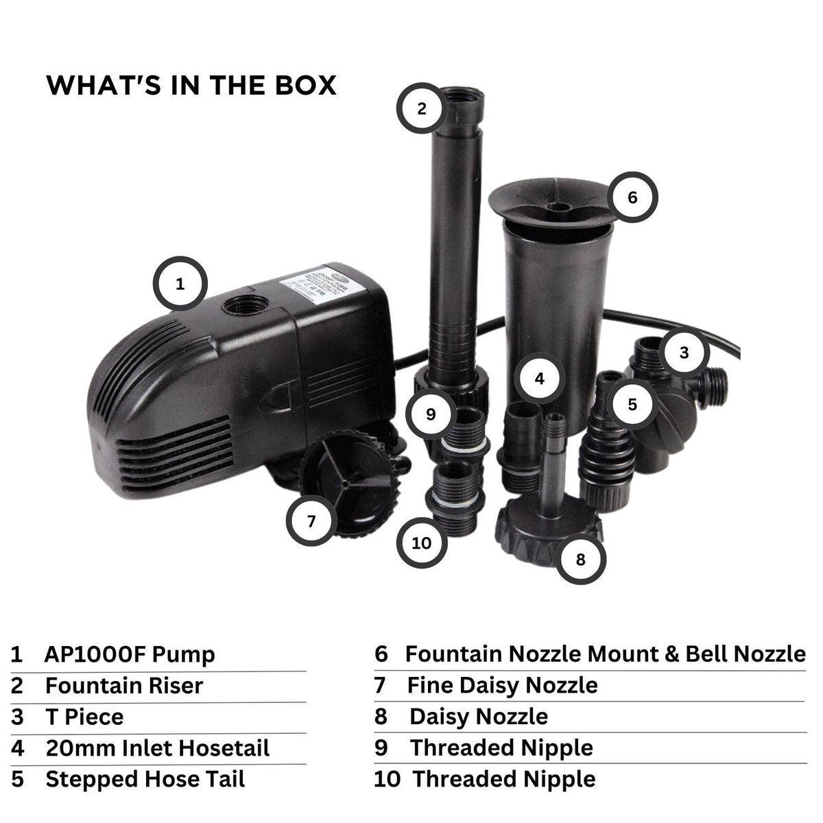 Aquapro AP1000F Pond Pump - 1000L - Submersible - Silent Operation - SuperSaverAU - view 5