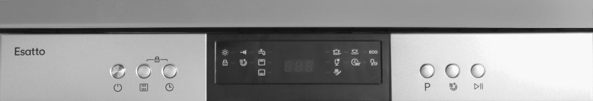 Esatto 60cm Freestanding Dishwasher - 14 Place Settings, Stainless Steel, Third Cutlery Drawer - EDW7CS