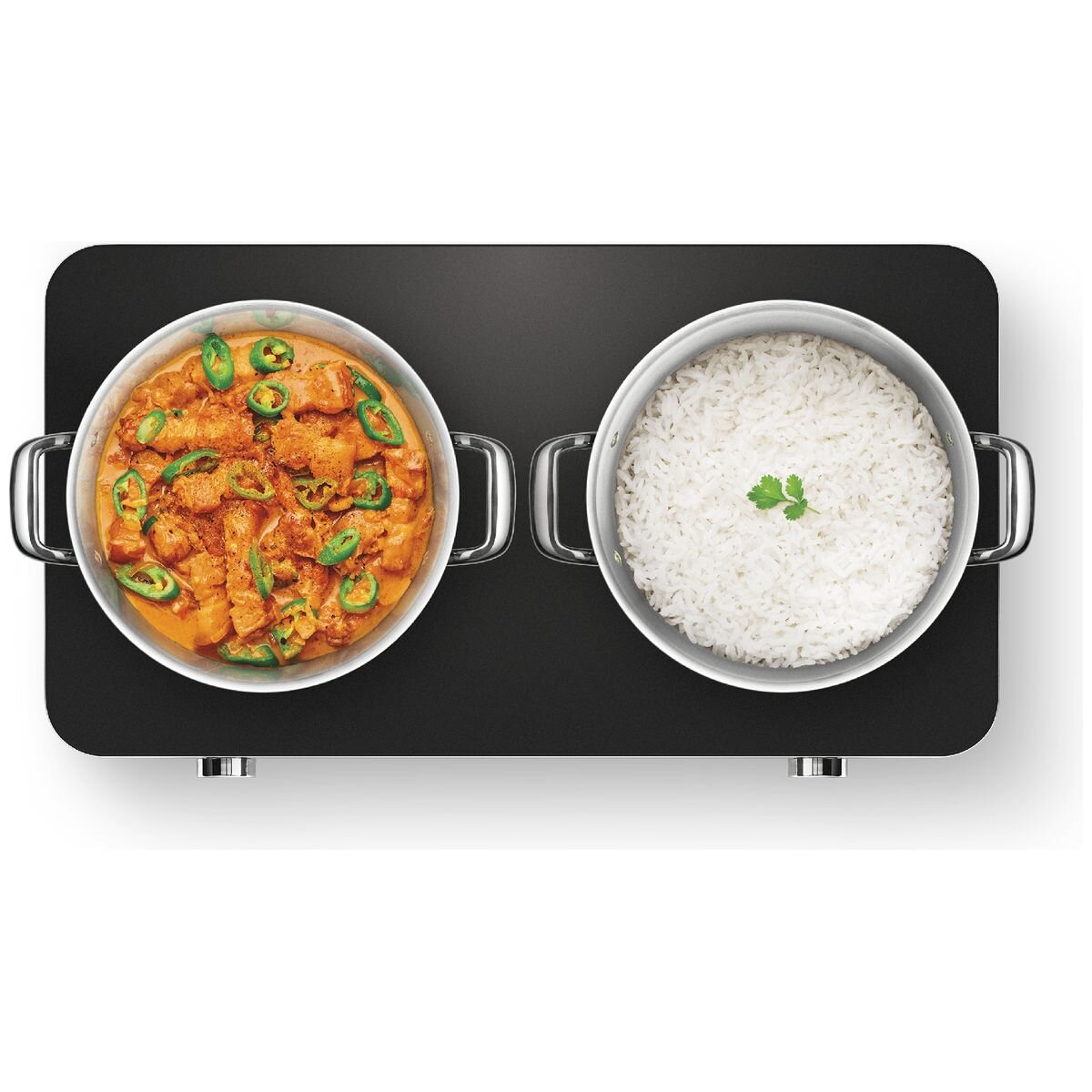 Breville Quick Cook dual zone induction cooker - 2400W, sixteen power levels, matte black - LIC700MTB2IAN1