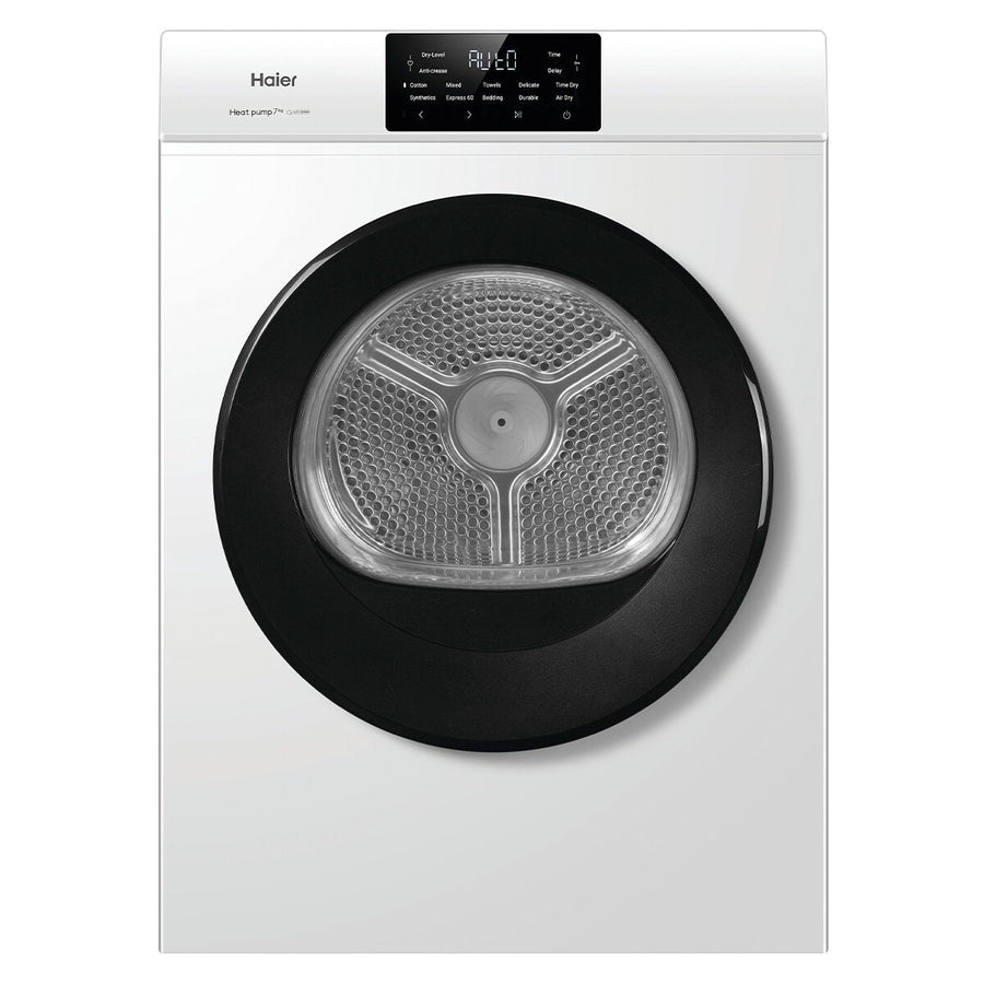 Haier 7kg Slimline Heat Pump Dryer - White, 7 Star Energy Rating, Touch Controls - HDHPS70LW1