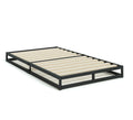 Zinus Joseph Single Metal Bed Frame - 153mm Low Profile, Flat Wooden Slats, Black Steel - AU-MBBF-6S