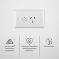 DETA Solid Plate Single Power Point 10A 250V White Polycarbonate 3201B