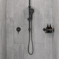 Evekare Black Corner Shelf with Grab Rail - 250mm x 250mm - 110kg Capacity - SuperSaverAU - view 2
