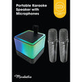 Mirabella Portable Karaoke Speaker with Microphones - 2 Wireless Mics - 110mm x 140mm x 96mm - Rechargeable Battery - Bluetooth - SuperSaverAU - view 4