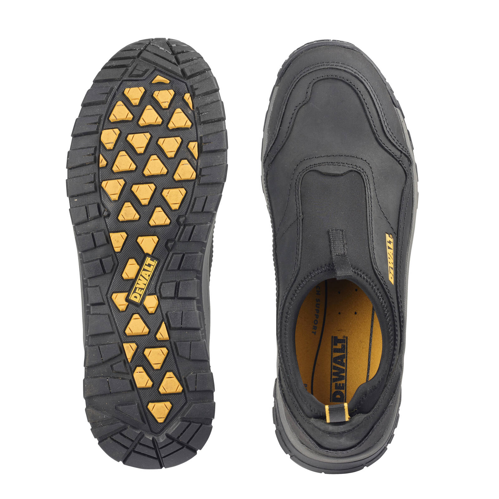 DeWALT Black Stride Steel Cap Safety Work Shoe Size 11 - Water Resistant Leather, SRC