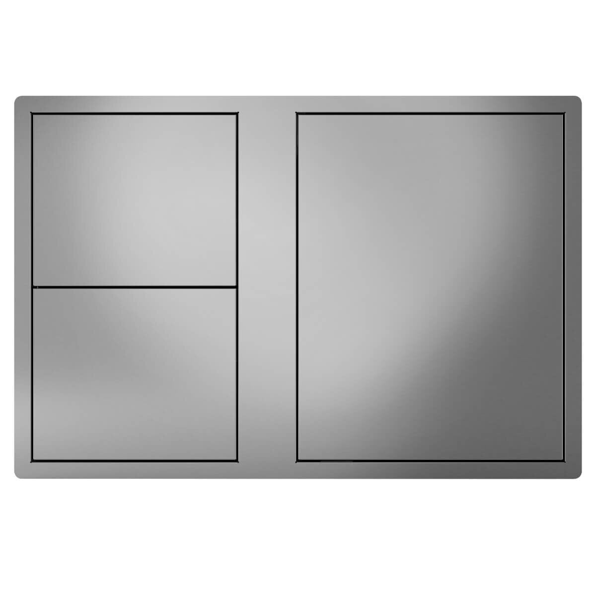 Beefeater Stainless Steel Single Cupboard Door with 2 Drawers - Easy-Glide Drawers - BOC2050SA