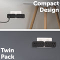 Click - Double Adaptor - Twin Pack - 90mm x 130mm x 55mm - Black - Space Saving - SuperSaverAU - view 3