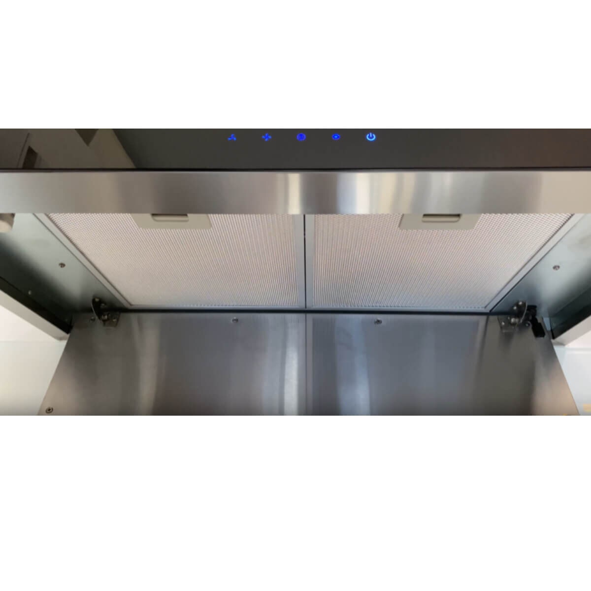Glem Gas 90cm canopy rangehood - stainless steel, 3-speed touch control, perimeter extraction - CK90TBLED