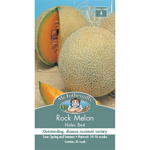 Mr Fothergill Rock Melon Seeds 1kg Powdery Mildew Resistant - SuperSaverAU - view 1