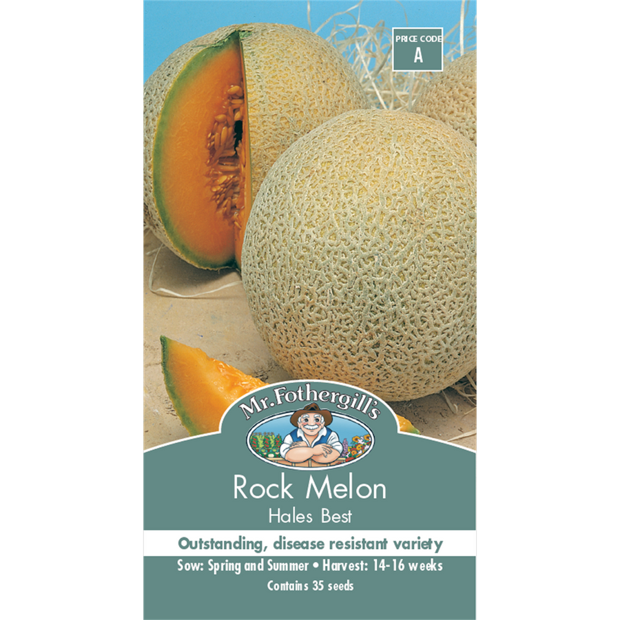 Mr Fothergill Rock Melon Seeds 1kg Powdery Mildew Resistant - SuperSaverAU - view 1