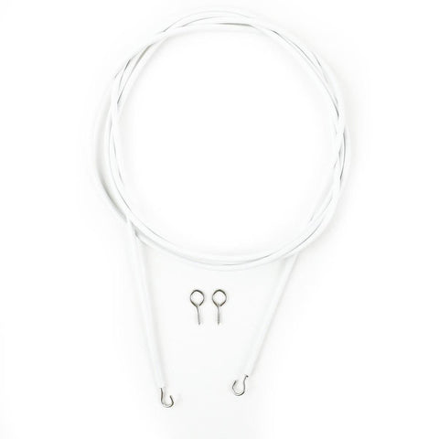 Windoware Hooks and Eyes Expanding Curtain Wire Kit - 2m - White - PVC Coated - Durable - SuperSaverAU - view 1