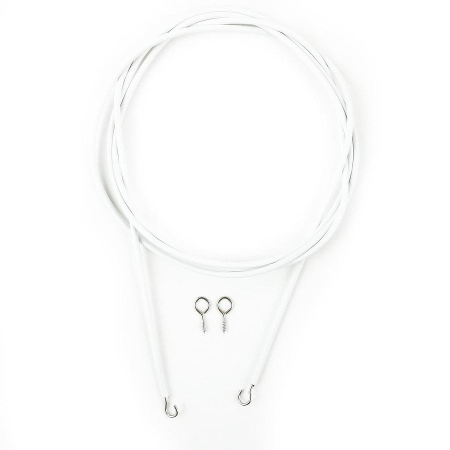 Windoware Hooks and Eyes Expanding Curtain Wire Kit - 2m - White - PVC Coated - Durable - SuperSaverAU - view 1