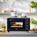 Morphy Richards 32L Benchtop Convection Oven with Two Hot Plates - Matte Black, 120 Minute Timer - MRBO32BLK2