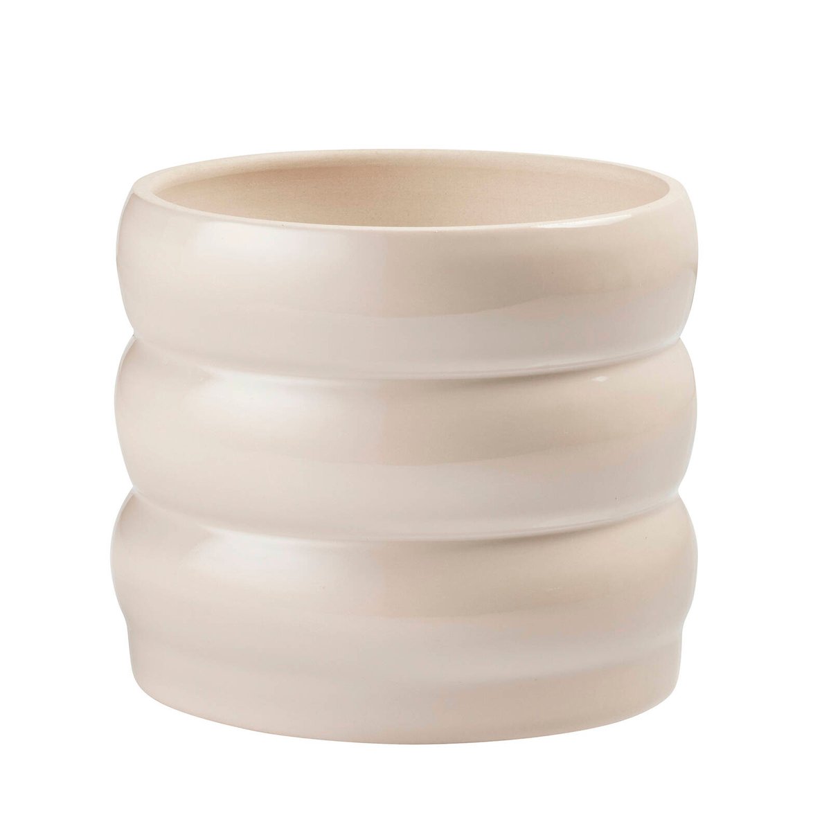 Borralheira Indoor Ceramic Pot - 180 x 155mm - Smooth Bone - Durable & Waterproof - SuperSaverAU - view 2
