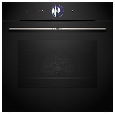 Bosch 60cm Series 8 Black Pyrolytic Built-in Oven - 71L - Home Connect and Air Fry - HBG776KB1A