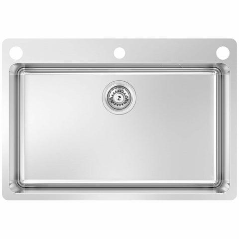 Abey Latrobe R25 single bowl 304 stainless steel tub with bypass and overflow - LT70C