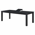 Ostro Furniture Naples 7 Piece Dining Set - Embossed Midnight Table, Smoke Chairs - DINAPL07PCK003