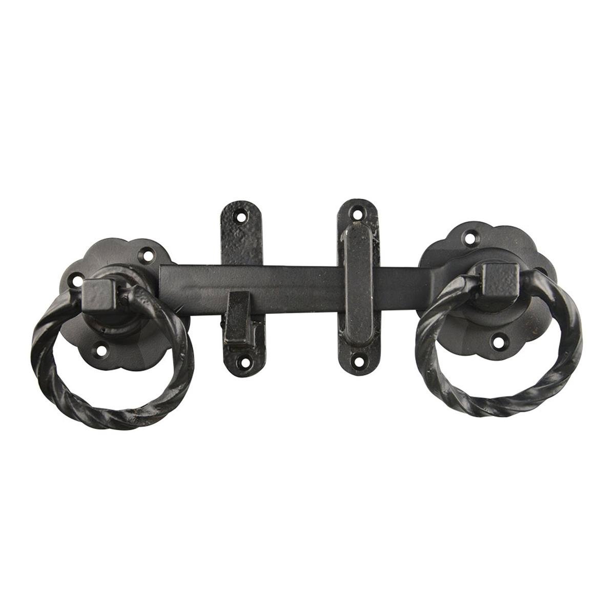 Pinnacle Gothic Ring Gate Latch Set - 175mm - Metal - Black Finish - SuperSaverAU - view 1