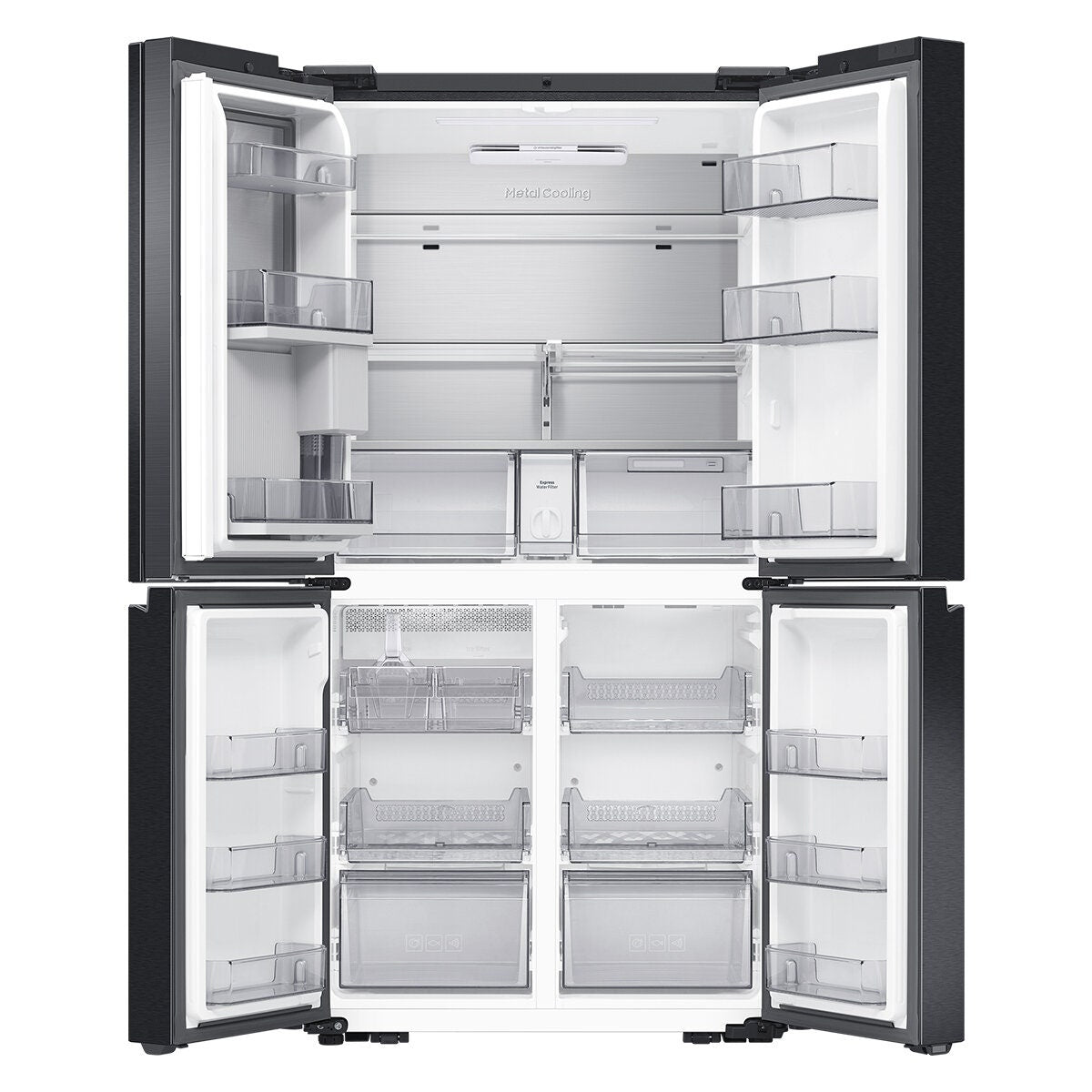 Samsung 636L AI Family Hub French Door Fridge - Matte Black, Internal Beverage Centre - SRF9400BFH