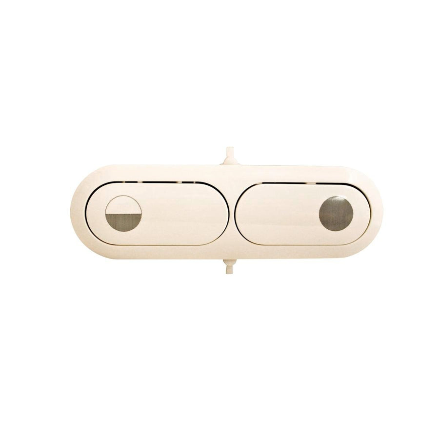 Fluidmaster Dual Flush Cistern Button - 124mm x 30mm - Plastic - White - SuperSaverAU - view 1