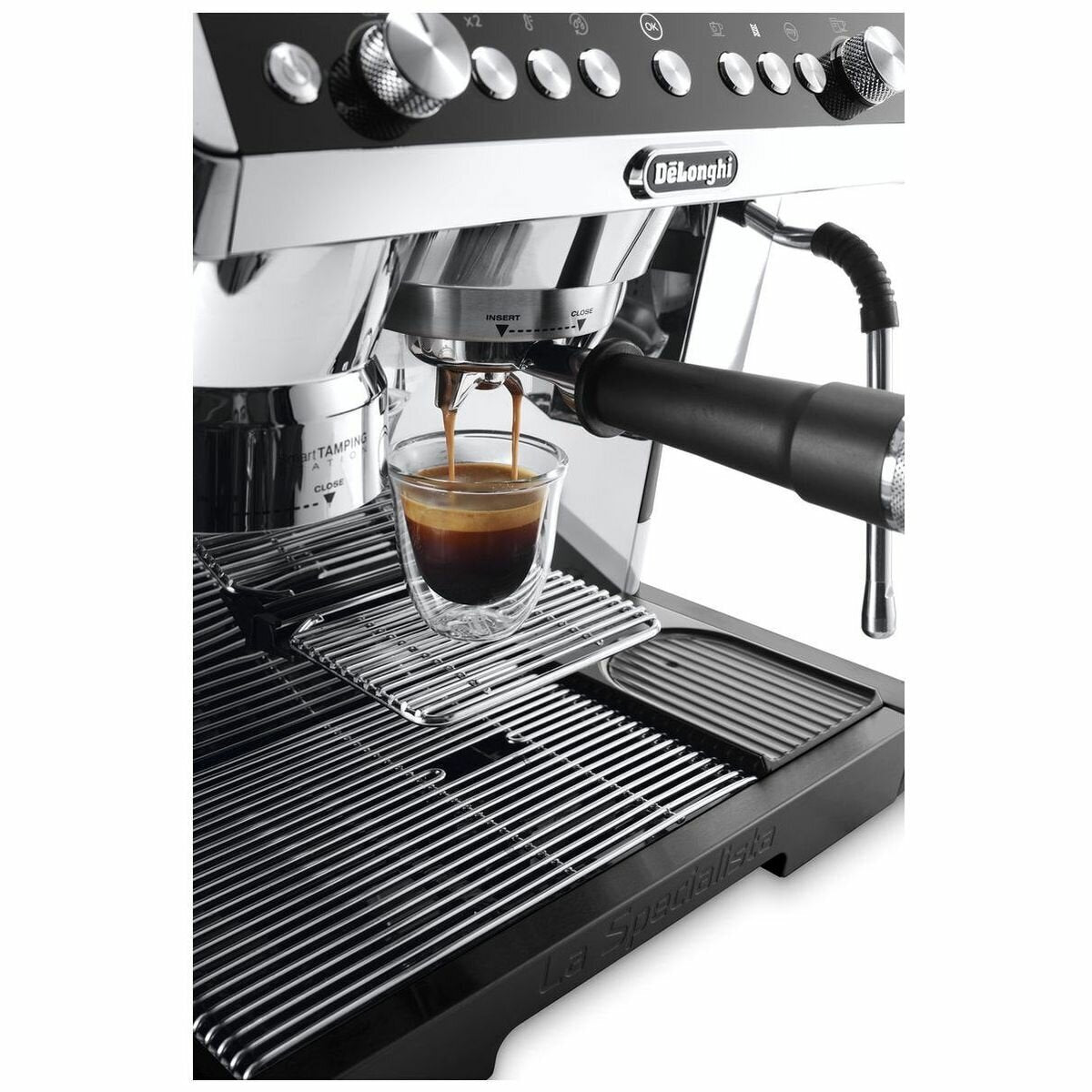 DeLonghi La Specialista Maestro Manual Coffee Machine - Matte Black - Sensor Grinding and 6 Recipes - EC9665BM