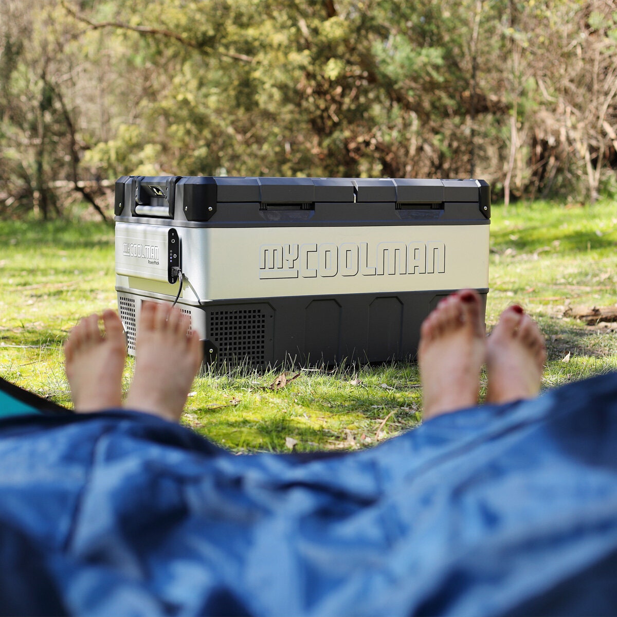 myCOOLMAN 105L portable fridge - Bluetooth app control, USB port, 12/24V DC compressor - CCP105