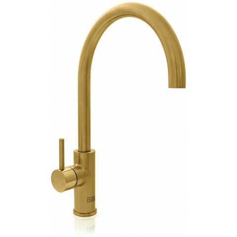 Billi Home Round Gooseneck Mixer Tap - Urban Brass Finish - 6 Star WELS Rating - 4.5L/min Flow - 991600GUB