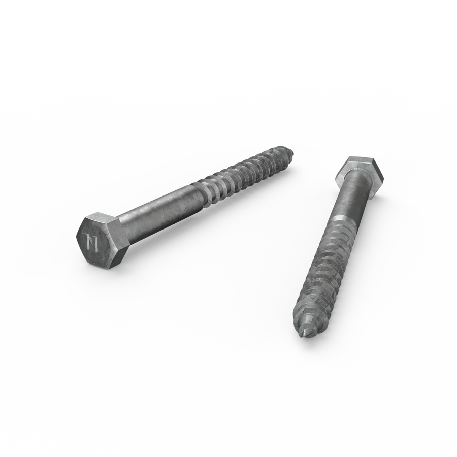 Zenith M12 x 130mm Hot Dip Galvanised Hex Head Coach Screw - Coarse Thread