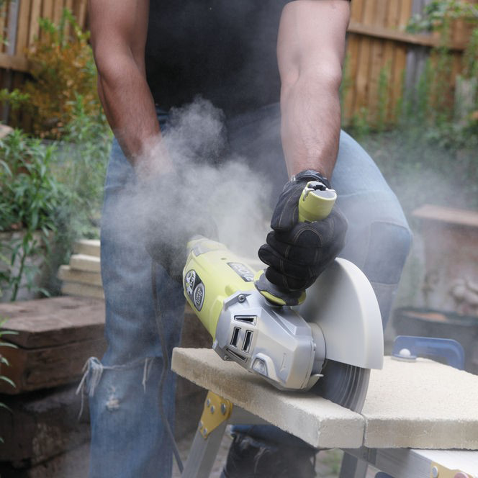 Ryobi 2000W 230mm Corded Angle Grinder, Spindle Lock & Side Handle, EAG2023RG