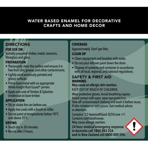 White Knight Strokes And Splashes Paint 250ml Brunswick Green