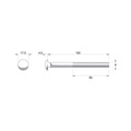 Zenith M8 x 100mm Hot Dip Galvanised Cup Head Bolts Nuts 25 Pack - SuperSaverAU - view 4