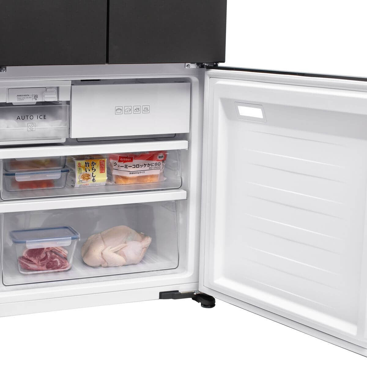 Panasonic French Door Fridge - Matte Metallic Black, nanoe X, Prime Fresh Soft-Freezing - NR-CW530HWKA