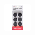 Lane 32mm Matte Black Thick Round Knob 6 Pack - Zinc Alloy - Contemporary - SuperSaverAU - view 2