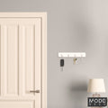 MODE 4 Brushed Nickel Hooks White Board Wall Mounted Key Rack