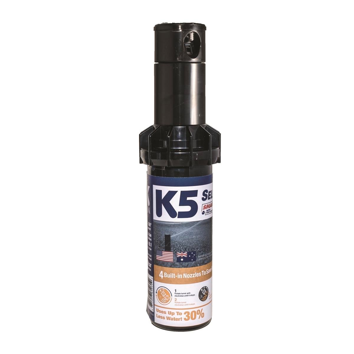 K Rain K5 Gear Drive Sprinkler - 6.7m - 14.6m - Plastic Metal - Water Saving - SuperSaverAU - view 1